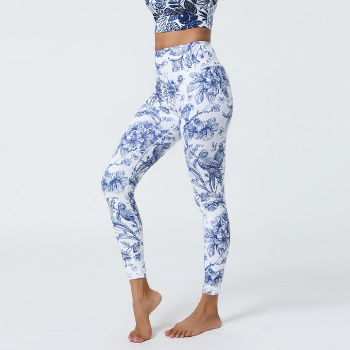 Buddha Stones Fleurs Feuilles Pissenlits Ananas Imprimé Sports Fitness Leggings Taille Haute Pantalons De Yoga Pour Femmes - image 3