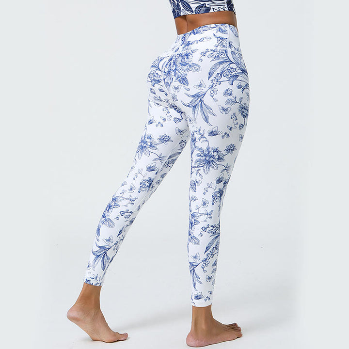 Buddha Stones Fleurs Feuilles Pissenlits Ananas Imprimé Sports Fitness Leggings Taille Haute Pantalons De Yoga Pour Femmes - image 5