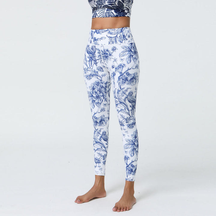 Buddha Stones Fleurs Feuilles Pissenlits Ananas Imprimé Sports Fitness Leggings Taille Haute Pantalons De Yoga Pour Femmes - image 2