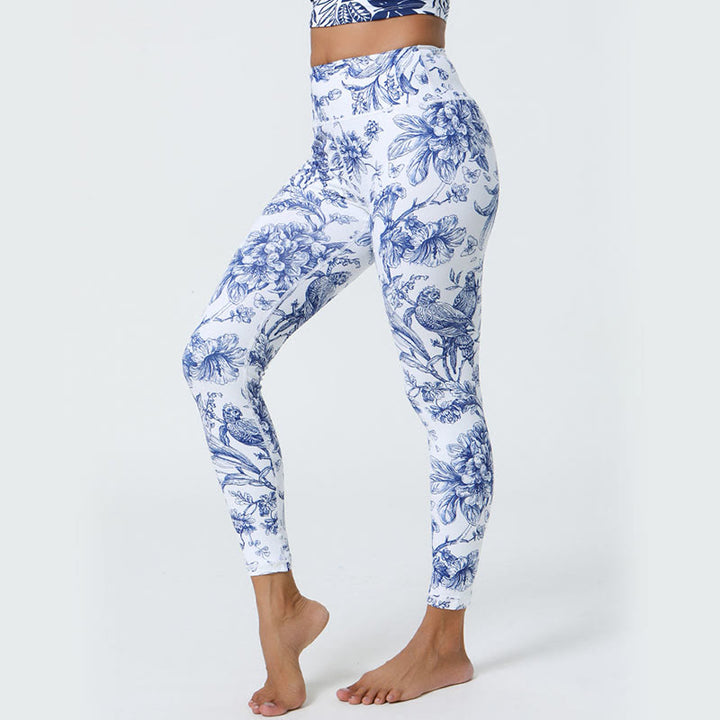 Buddha Stones Fleurs Feuilles Pissenlits Ananas Imprimé Sports Fitness Leggings Taille Haute Pantalons De Yoga Pour Femmes - image 4