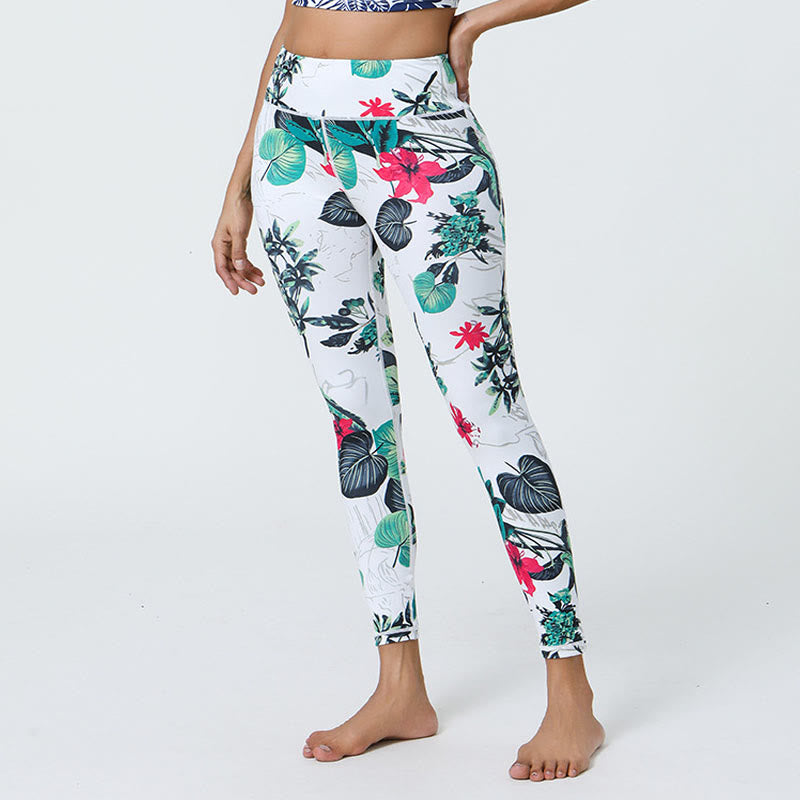 Buddha Stones Fleurs Feuilles Pissenlits Ananas Imprimé Sports Fitness Leggings Taille Haute Pantalons De Yoga Pour Femmes - image 12