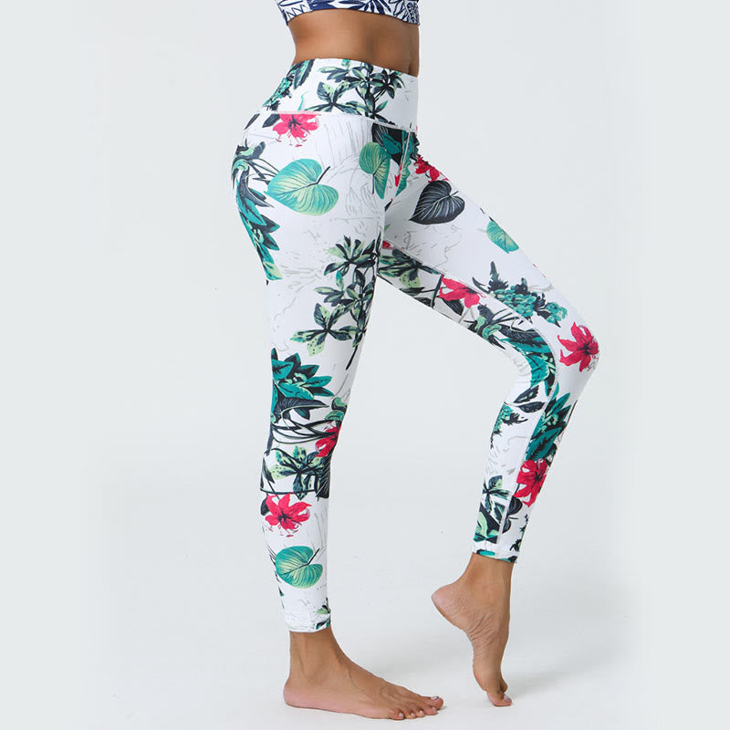 Buddha Stones Fleurs Feuilles Pissenlits Ananas Imprimé Sports Fitness Leggings Taille Haute Pantalons De Yoga Pour Femmes - image 9
