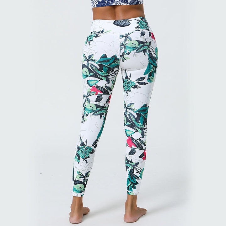 Buddha Stones Fleurs Feuilles Pissenlits Ananas Imprimé Sports Fitness Leggings Taille Haute Pantalons De Yoga Pour Femmes - image 11