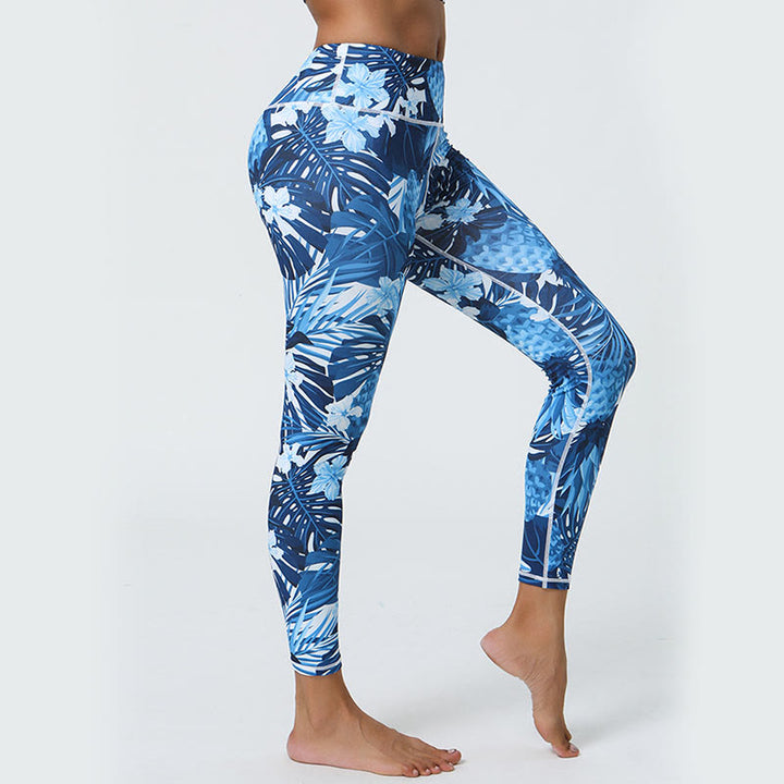 Buddha Stones Fleurs Feuilles Pissenlits Ananas Imprimé Sports Fitness Leggings Taille Haute Pantalons De Yoga Pour Femmes - image 19