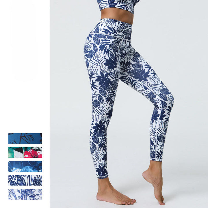 Buddha Stones Fleurs Feuilles Pissenlits Ananas Imprimé Sports Fitness Leggings Taille Haute Pantalons De Yoga Pour Femmes - image 27