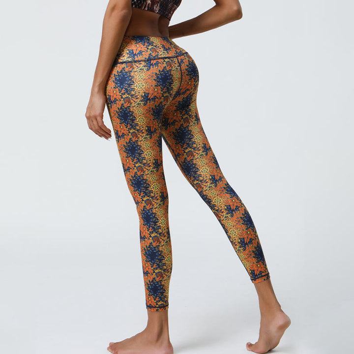 Leggings taille haute pour femme avec imprimé Buddha Stones , fleurs, mandalas géométriques, sport, fitness, yoga - image 3
