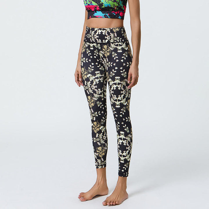 Leggings taille haute pour femme avec imprimé Buddha Stones , fleurs, mandalas géométriques, sport, fitness, yoga - Fleurs noires et blanches - US12，UK/AU16，EU44 (XL) - image 12