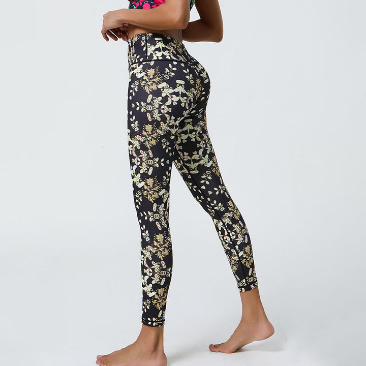 Leggings taille haute pour femme avec imprimé Buddha Stones , fleurs, mandalas géométriques, sport, fitness, yoga - image 13