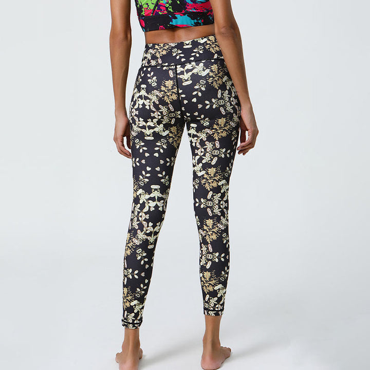 Leggings taille haute pour femme avec imprimé Buddha Stones , fleurs, mandalas géométriques, sport, fitness, yoga - image 14