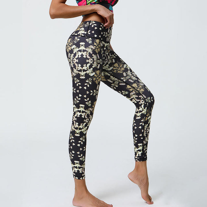 Leggings taille haute pour femme avec imprimé Buddha Stones , fleurs, mandalas géométriques, sport, fitness, yoga - image 15
