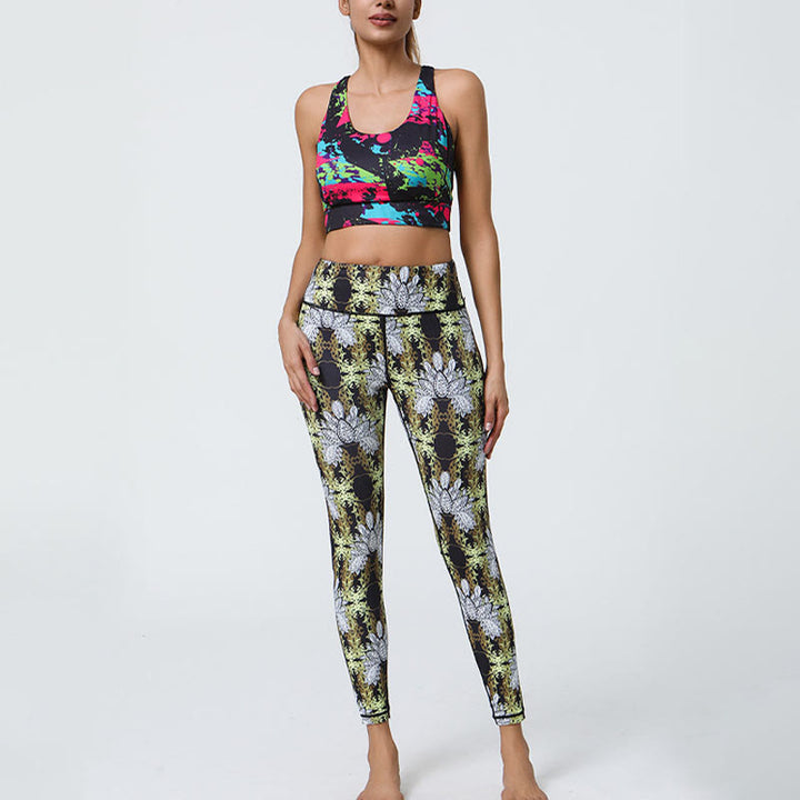 Leggings taille haute pour femme avec imprimé Buddha Stones , fleurs, mandalas géométriques, sport, fitness, yoga - image 20