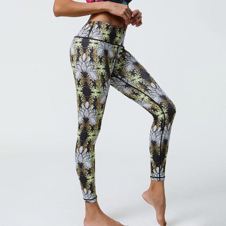 Leggings taille haute pour femme avec imprimé Buddha Stones , fleurs, mandalas géométriques, sport, fitness, yoga - image 19