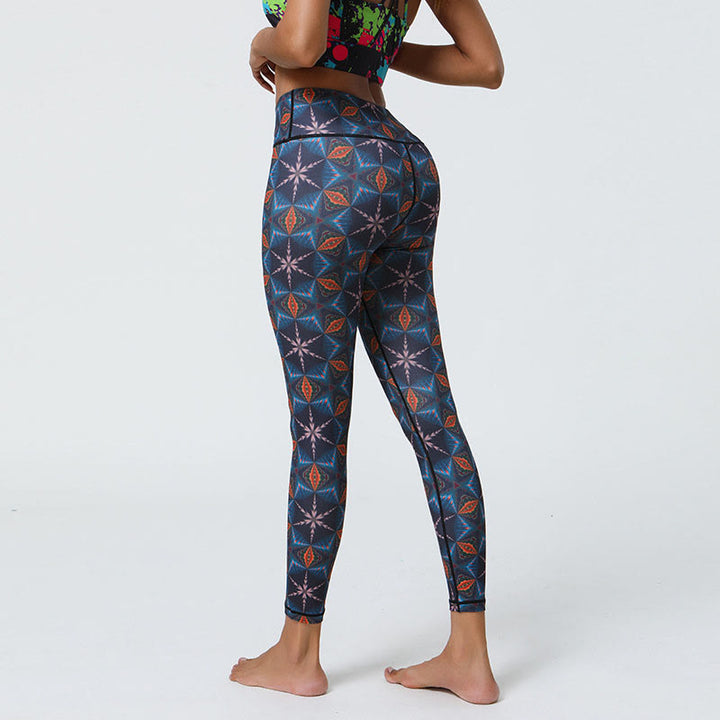 Leggings taille haute pour femme avec imprimé Buddha Stones , fleurs, mandalas géométriques, sport, fitness, yoga - image 22