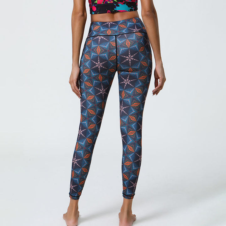 Leggings taille haute pour femme avec imprimé Buddha Stones , fleurs, mandalas géométriques, sport, fitness, yoga - image 24
