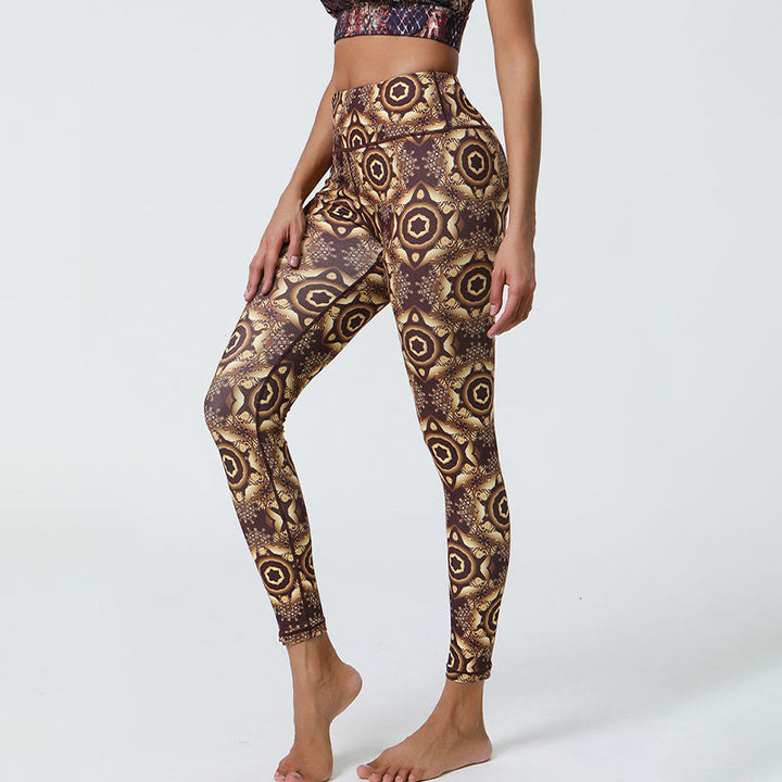 Leggings taille haute pour femme avec imprimé Buddha Stones , fleurs, mandalas géométriques, sport, fitness, yoga - image 27