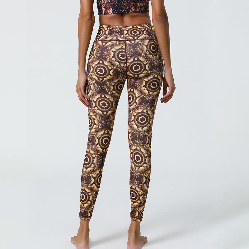 Leggings taille haute pour femme avec imprimé Buddha Stones , fleurs, mandalas géométriques, sport, fitness, yoga - image 28