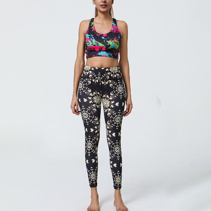 Leggings taille haute pour femme avec imprimé Buddha Stones , fleurs, mandalas géométriques, sport, fitness, yoga - image 39