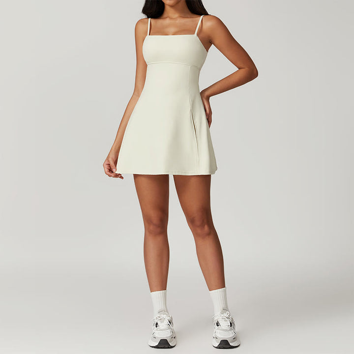 Robe de sport dos nu solide pour femme avec Buddha Stones - image 5