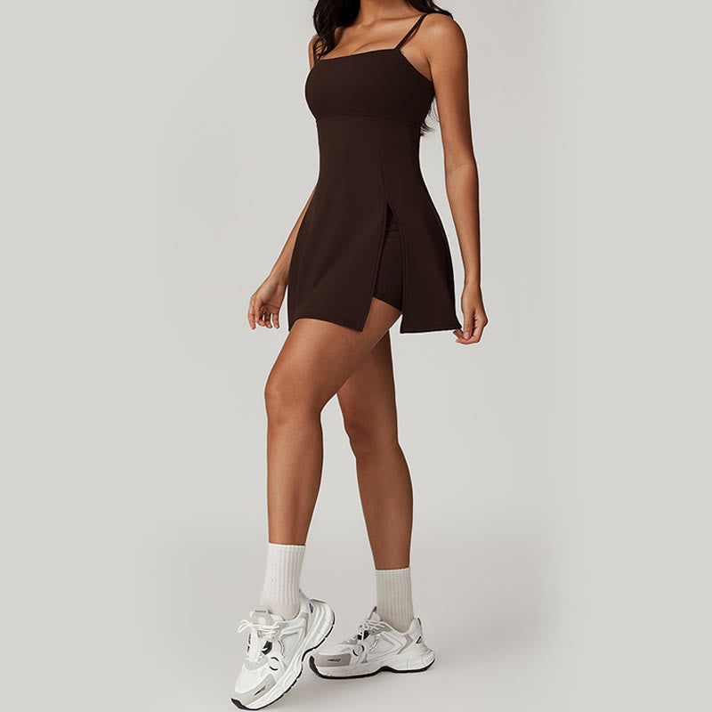 Robe de sport dos nu solide pour femme avec Buddha Stones - image 21