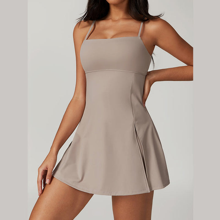 Robe de sport dos nu solide pour femme avec Buddha Stones - image 26
