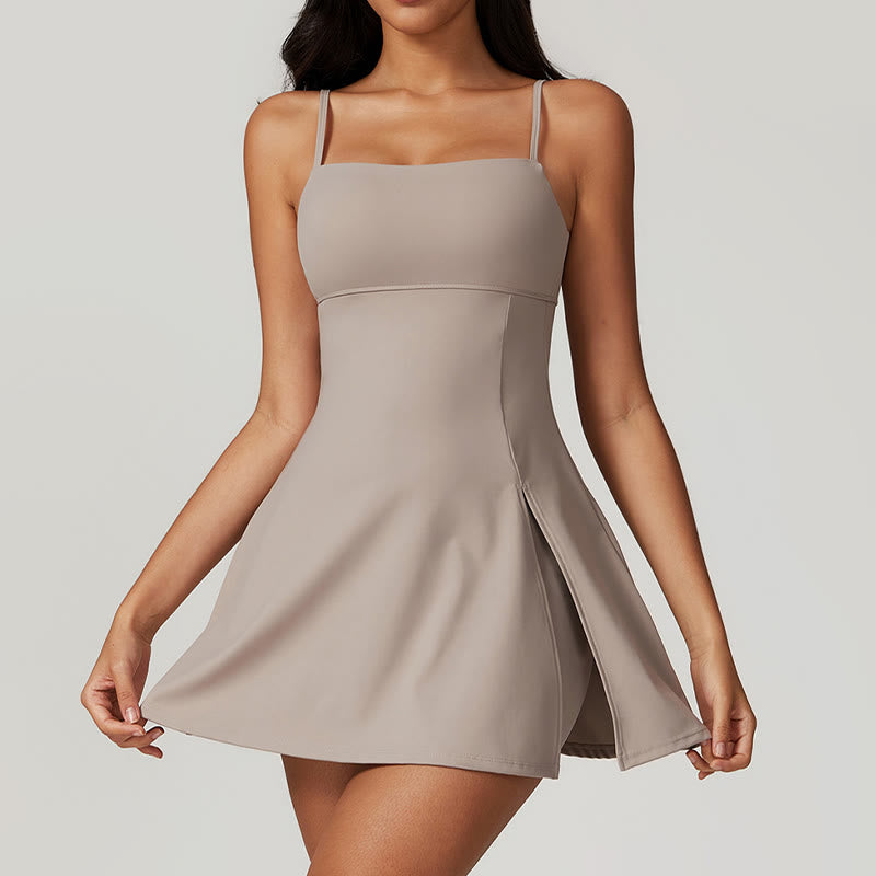 Robe de sport dos nu solide pour femme avec Buddha Stones - Tanné - US8-10，UK/AU12-14，EU40-42 (XL)  - image 24