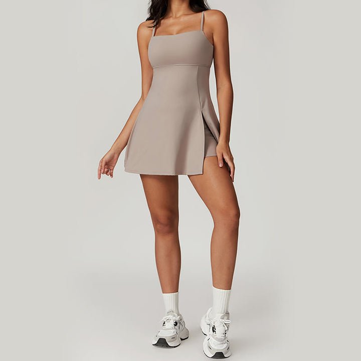 Robe de sport dos nu solide pour femme avec Buddha Stones - image 28