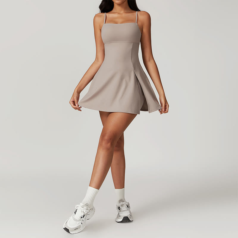 Robe de sport dos nu solide pour femme avec Buddha Stones - image 27