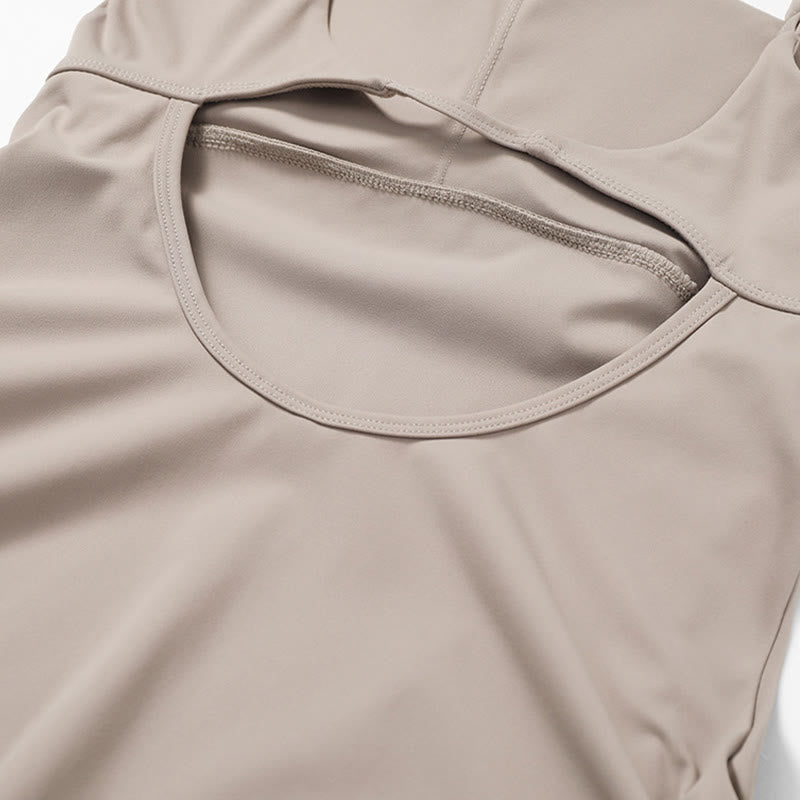 Robe de sport dos nu solide pour femme avec Buddha Stones - image 33