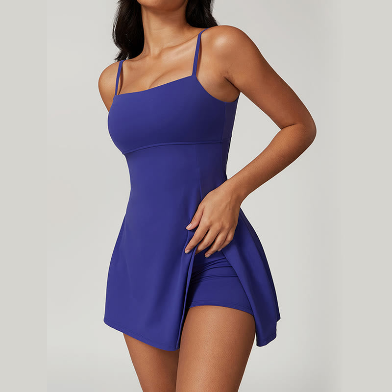 Robe de sport dos nu solide pour femme avec Buddha Stones - image 46