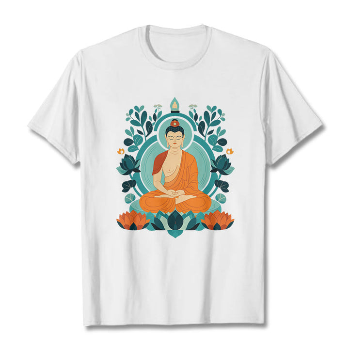 T-shirt Buddha Stones Lotus Bouddha Méditation - Blanc - 2XL - image 2