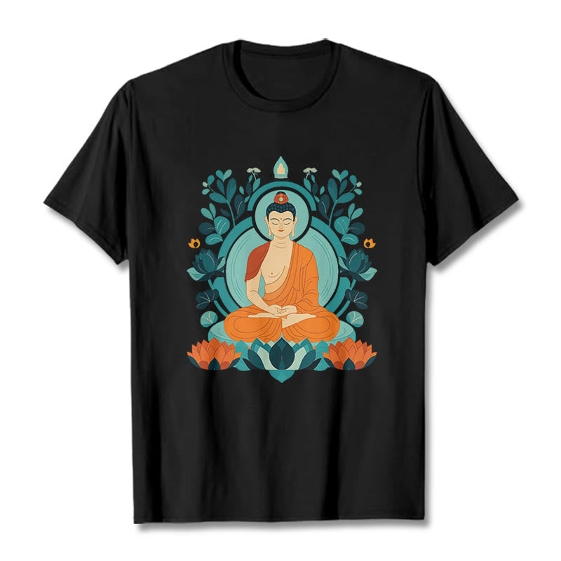 T-shirt Buddha Stones Lotus Bouddha Méditation - Noir - 2XL - image 5