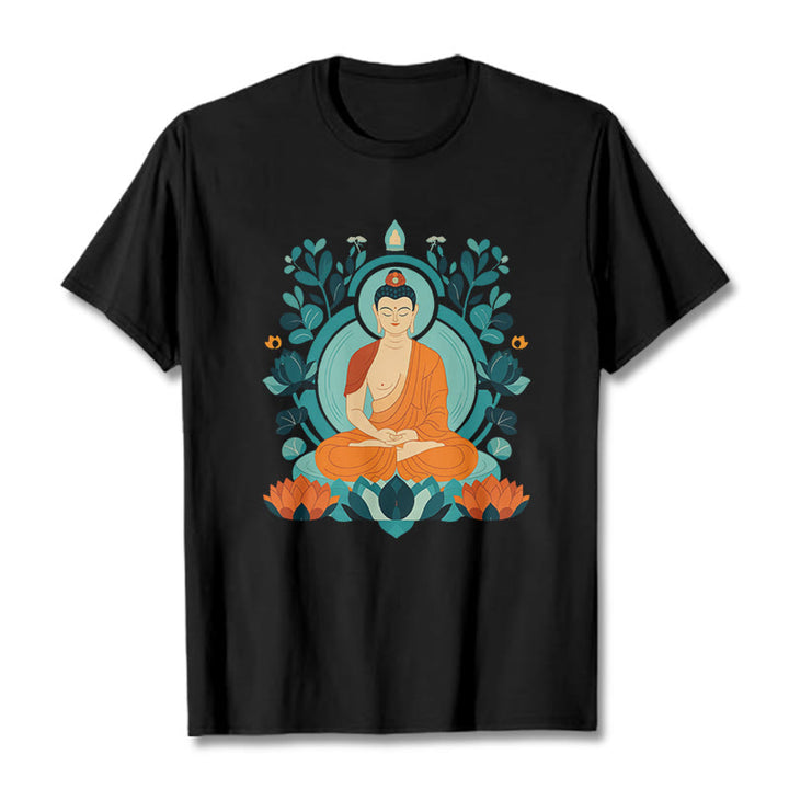 T-shirt Buddha Stones Lotus Bouddha Méditation - Noir - 2XL - image 5