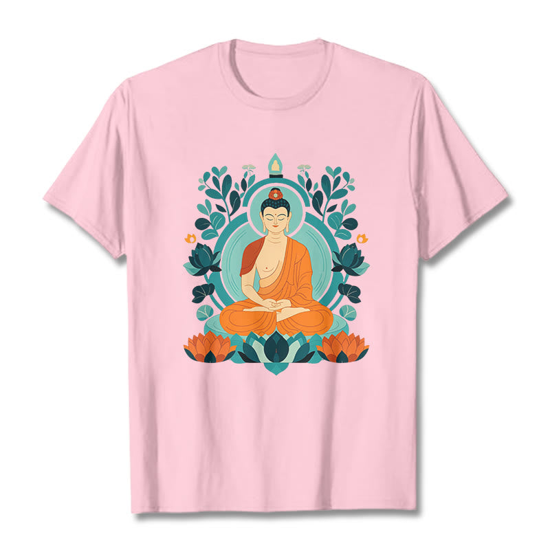 T-shirt Buddha Stones Lotus Bouddha Méditation - Rose clair - 2XL - image 9