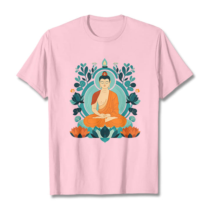 T-shirt Buddha Stones Lotus Bouddha Méditation - Rose clair - 2XL - image 9