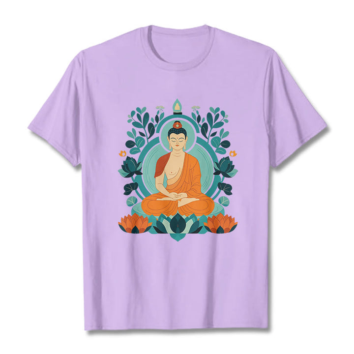 T-shirt Buddha Stones Lotus Bouddha Méditation - Prune - 2XL - image 10