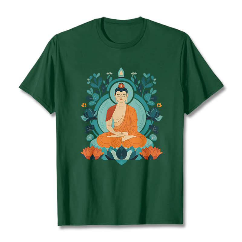 T-shirt Buddha Stones Lotus Bouddha Méditation - Forêt Verte - 2XL - image 8