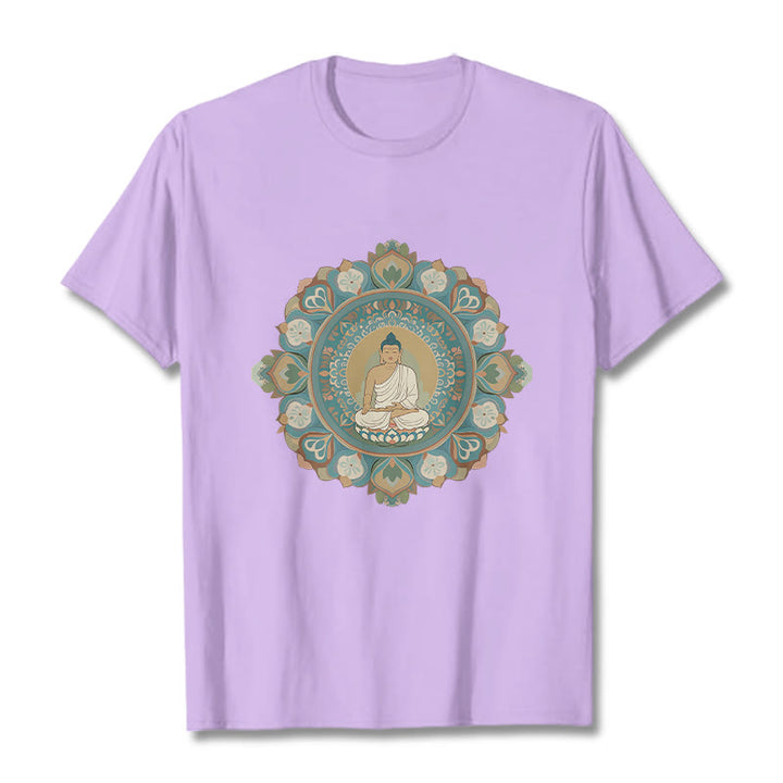 T-shirt Buddha Stones Mandala Fleur Bouddha - Prune - 2XL - image 15