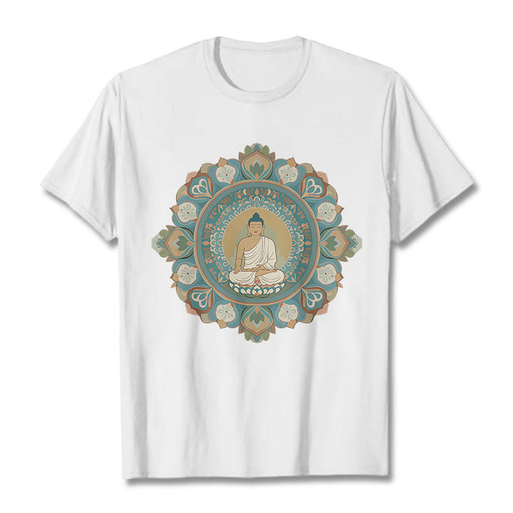 T-shirt Buddha Stones Mandala Fleur Bouddha - Blanc - 2XL - image 3