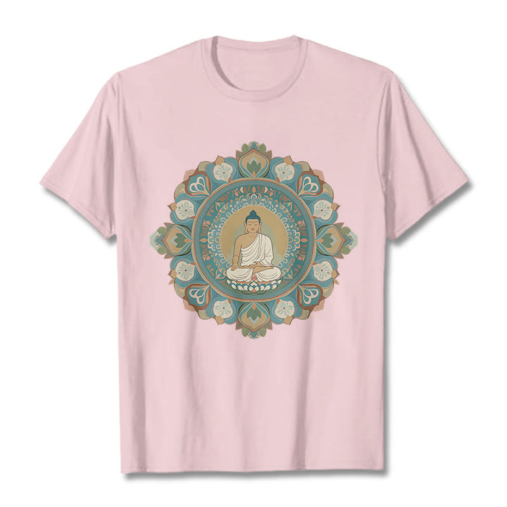 T-shirt Buddha Stones Mandala Fleur Bouddha - Rose clair - 2XL - image 13