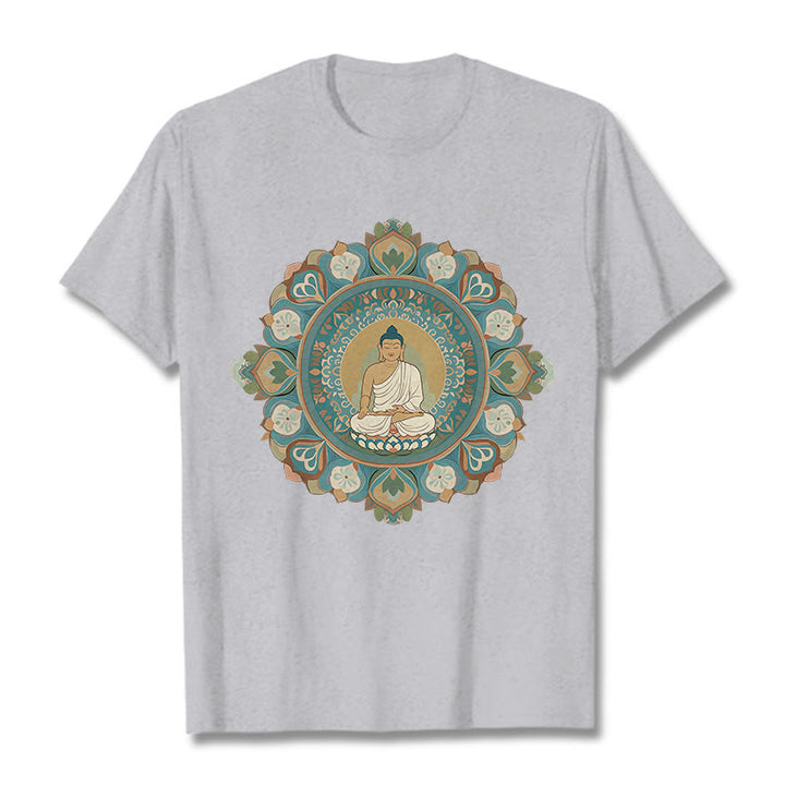 T-shirt Buddha Stones Mandala Fleur Bouddha - Gris clair - 2XL - image 18