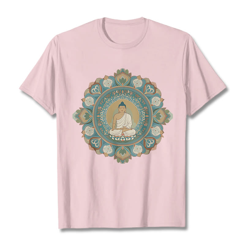 T-shirt Buddha Stones Mandala Fleur Bouddha - Rose clair - 2XL - image 14