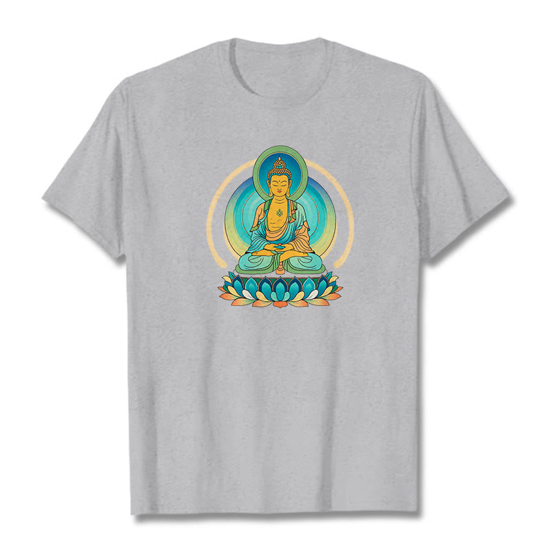 T-shirt Buddha Stones Lotus Bouddha - Gris clair - 2XL - image 18