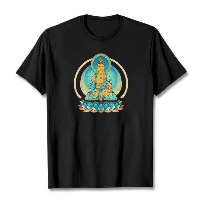 T-shirt Buddha Stones Lotus Bouddha - Noir - 2XL - image 5