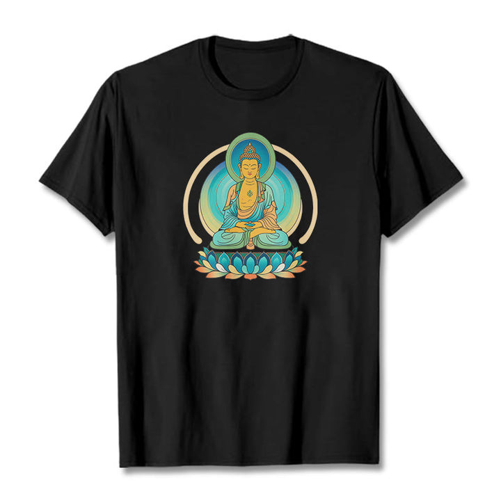 T-shirt Buddha Stones Lotus Bouddha - Noir - 2XL - image 5
