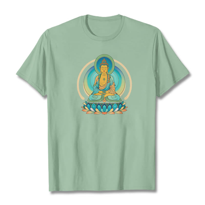 T-shirt Buddha Stones Lotus Bouddha - Vert pâle - 2XL - image 13