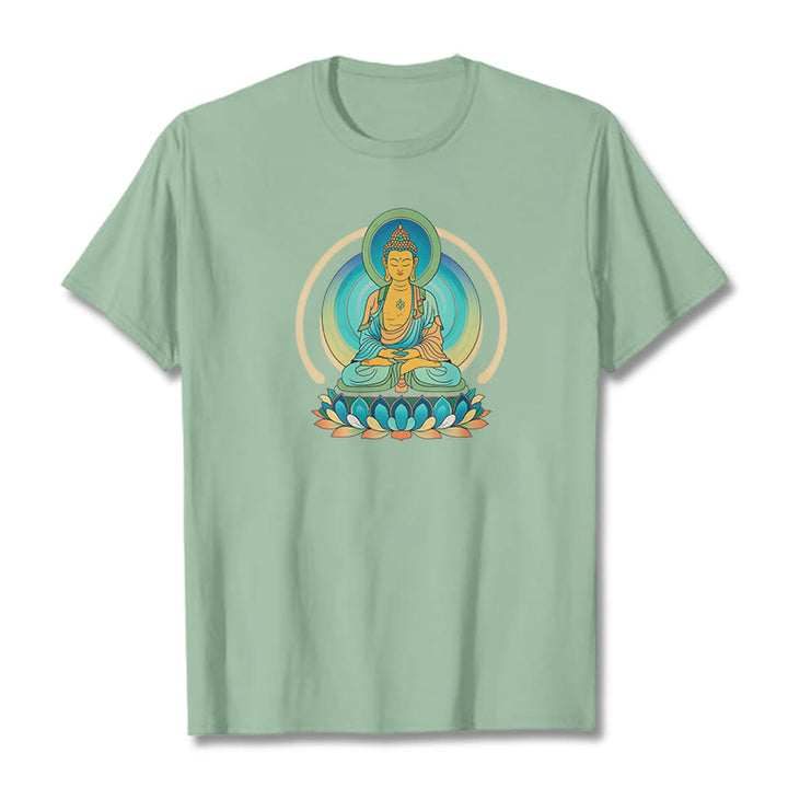 T-shirt Buddha Stones Lotus Bouddha - Vert pâle - 2XL - image 13