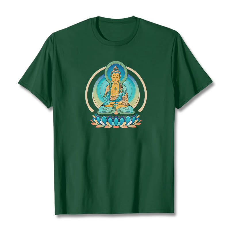 T-shirt Buddha Stones Lotus Bouddha - Vert forêt - 2XL - image 9