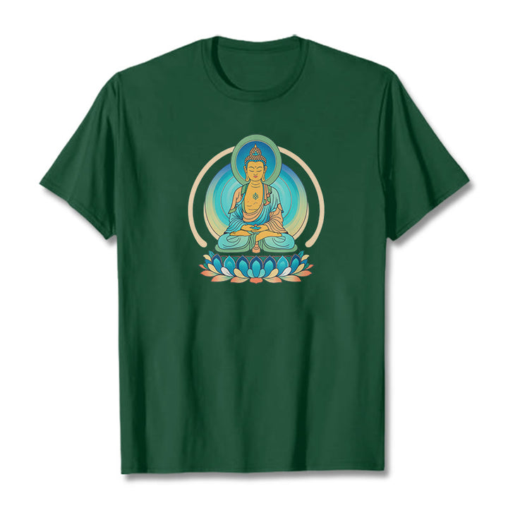 T-shirt Buddha Stones Lotus Bouddha - Vert forêt - 2XL - image 9