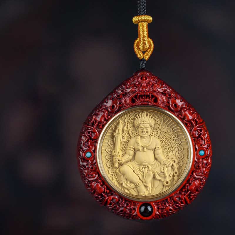 Buddha Stones Zodiaque chinois Bouddha natal Petite feuille Bois de santal rouge Ébène Collier Pendentif Longévité - Coq-Acalanatha - Bois de santal rouge à petites feuilles - image 11