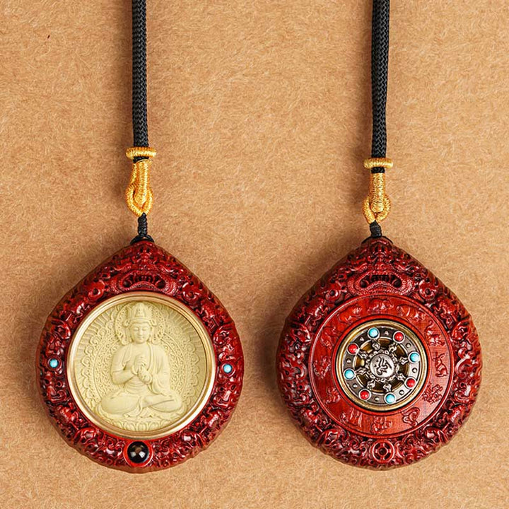 Buddha Stones Zodiaque chinois Bouddha natal Petite feuille Bois de santal rouge Ébène Collier Pendentif Longévité - image 25
